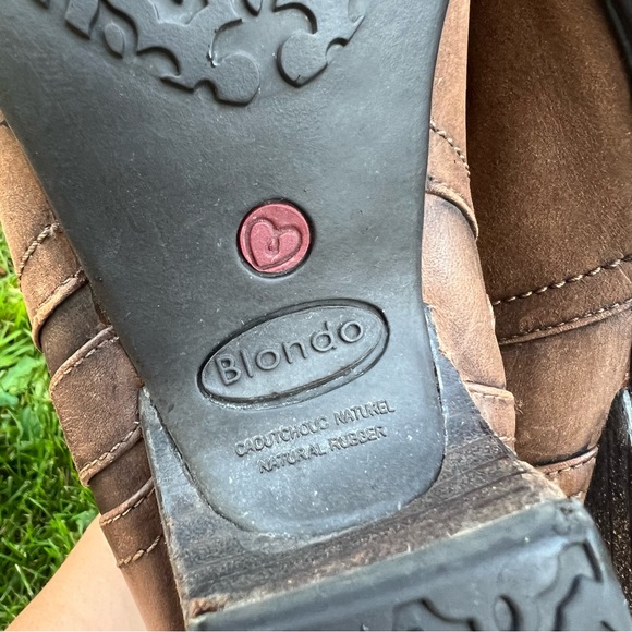 Blondo Brown Leather Zip Boots Size 9.5 - Picture 13 of 14